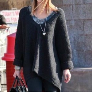 Free People Barely brush oversized alpaca sweater, M